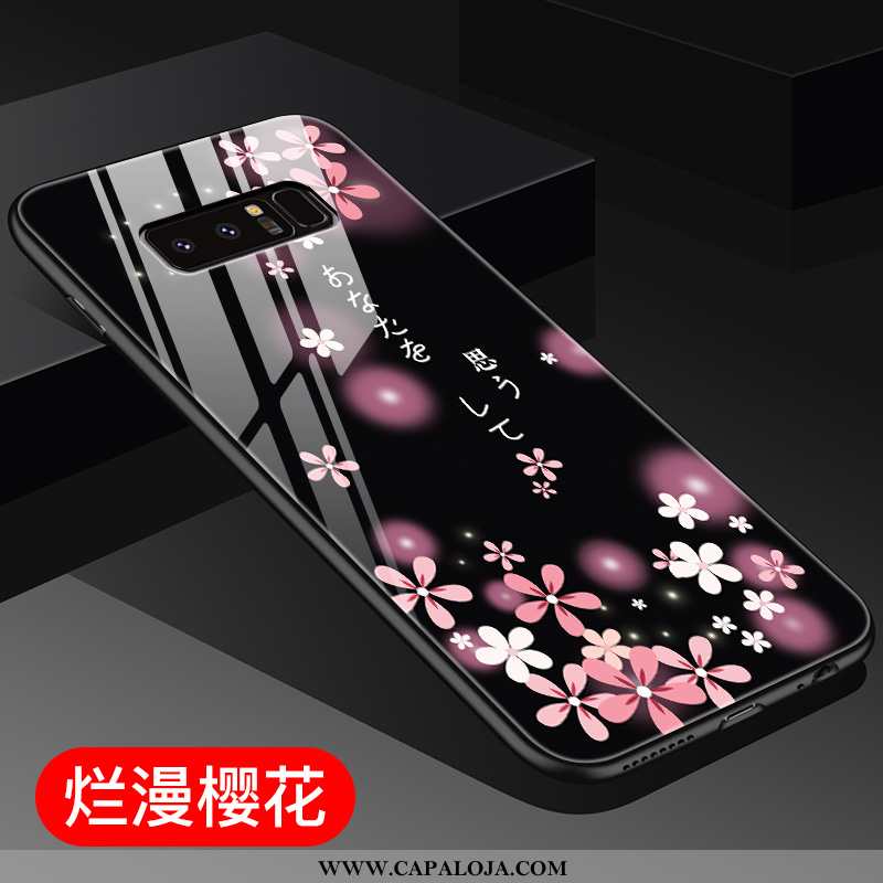 Capas Samsung Galaxy Note 8 Silicone Preto Resistente Criativas, Capa Samsung Galaxy Note 8 Vidro On