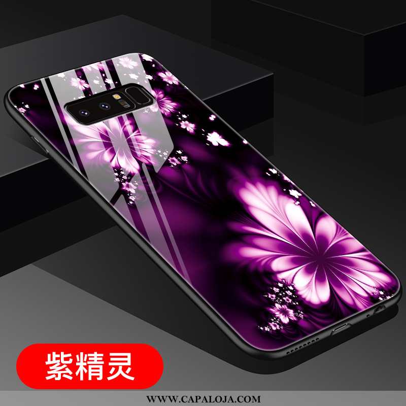 Capas Samsung Galaxy Note 8 Silicone Preto Resistente Criativas, Capa Samsung Galaxy Note 8 Vidro On