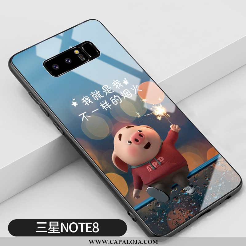 Capas Samsung Galaxy Note 8 Vidro Silicone Cases Completa Azul, Capa Samsung Galaxy Note 8 Personali