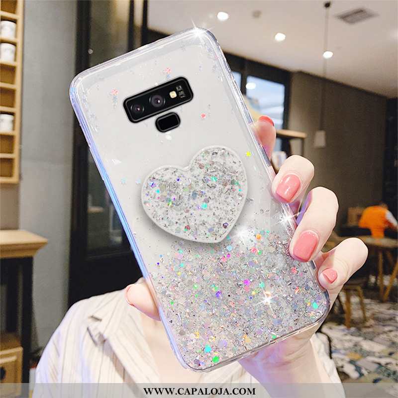 Capas Samsung Galaxy Note 9 Moda Personalizado Malha Cola Rosa, Capa Samsung Galaxy Note 9 Transpare