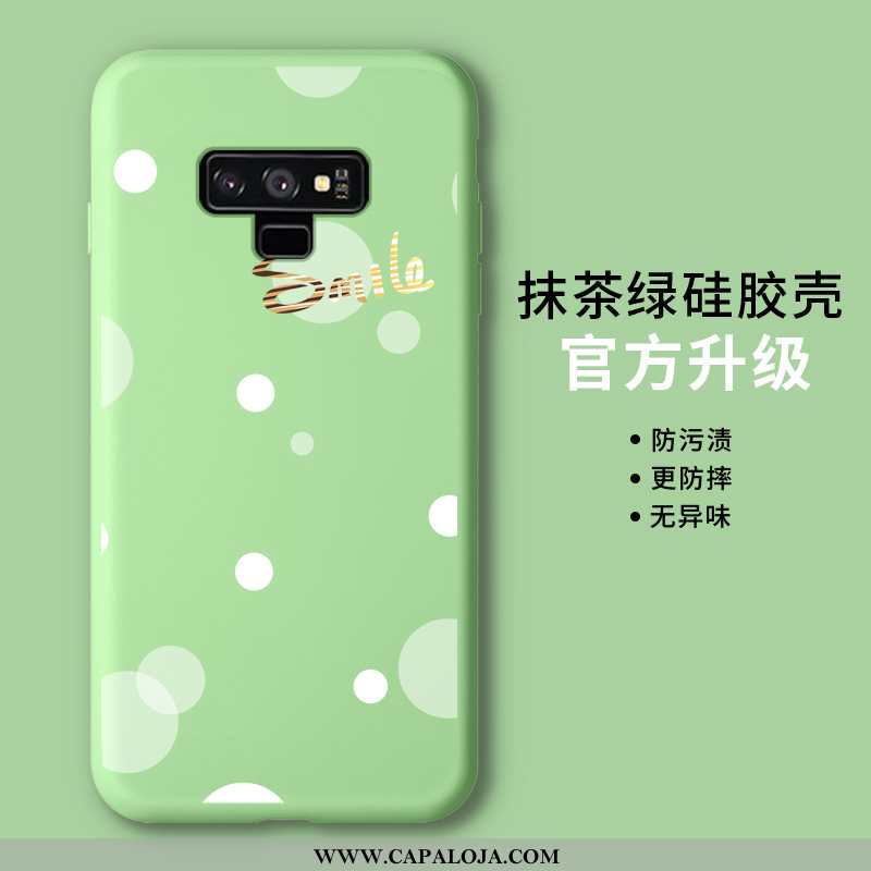 Capas Samsung Galaxy Note 9 Slim Silicone Verde Protetoras, Capa Samsung Galaxy Note 9 Tendencia Ven