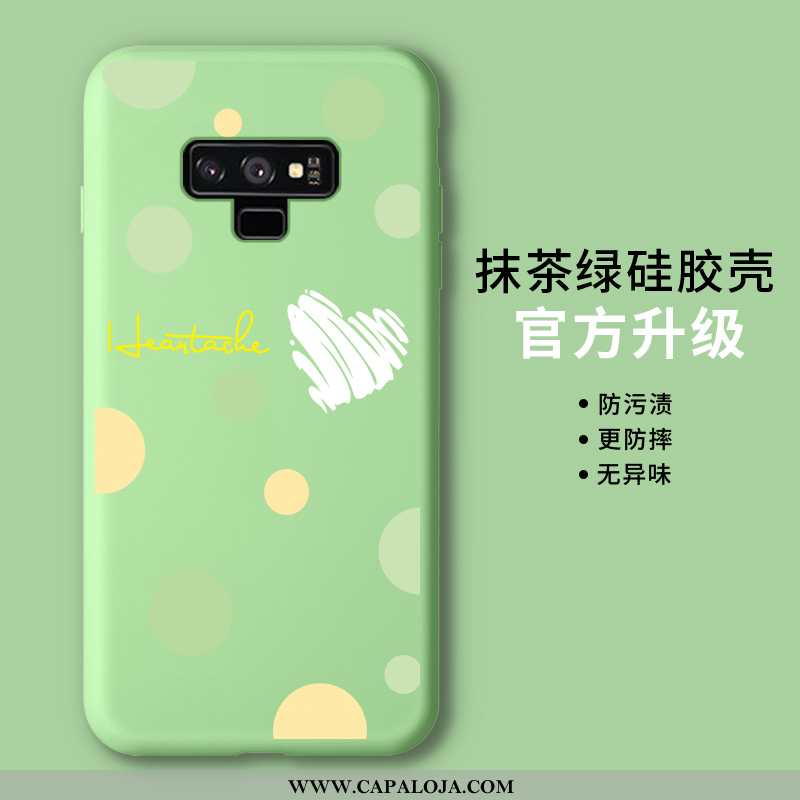 Capas Samsung Galaxy Note 9 Slim Silicone Verde Protetoras, Capa Samsung Galaxy Note 9 Tendencia Ven