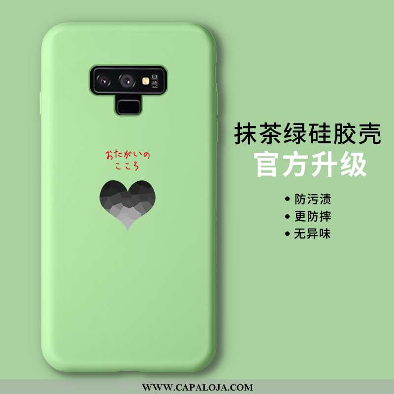 Capas Samsung Galaxy Note 9 Slim Silicone Verde Protetoras, Capa Samsung Galaxy Note 9 Tendencia Ven