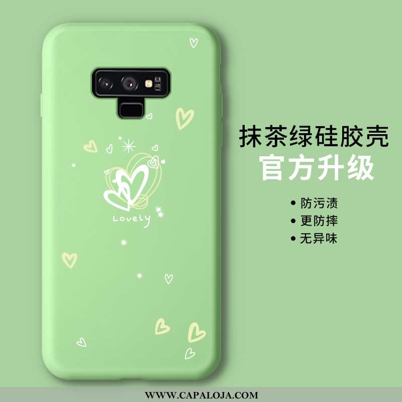 Capas Samsung Galaxy Note 9 Slim Silicone Verde Protetoras, Capa Samsung Galaxy Note 9 Tendencia Ven