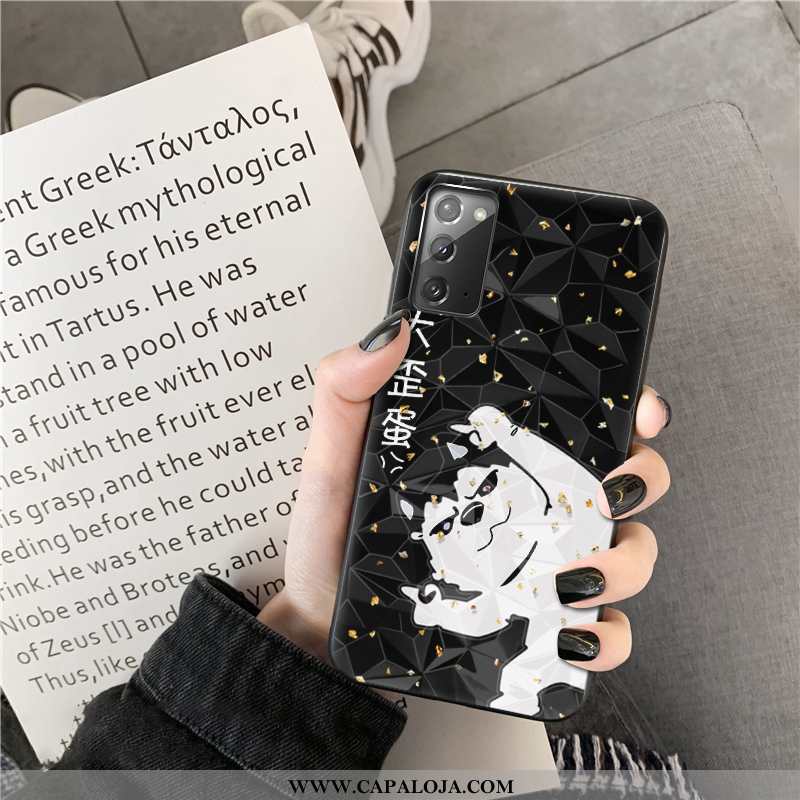 Capas Samsung Galaxy Note20 Tendencia Antiqueda Preto, Capa Samsung Galaxy Note20 Desenho Animado Ba