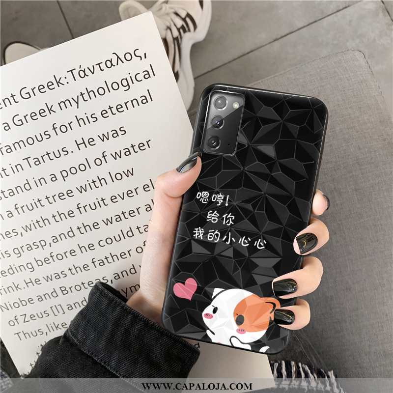 Capas Samsung Galaxy Note20 Tendencia Antiqueda Preto, Capa Samsung Galaxy Note20 Desenho Animado Ba