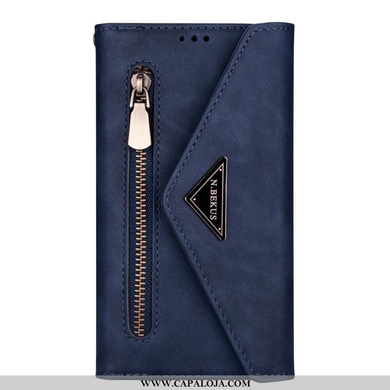 Capas Samsung Galaxy Note20 Ultra Couro Telemóvel Azul Escuro, Capa Samsung Galaxy Note20 Ultra Case