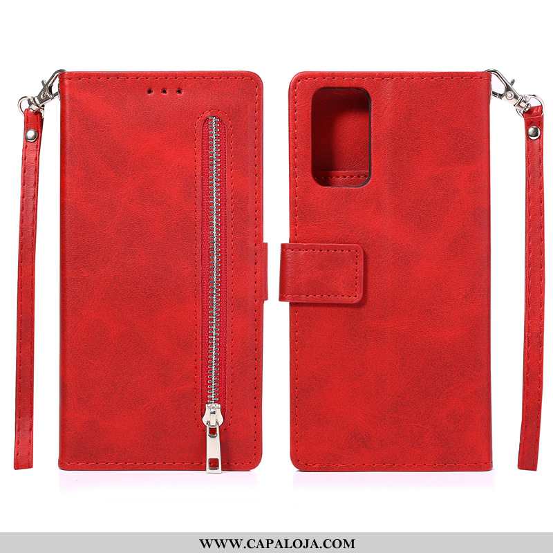 Capas Samsung Galaxy Note20 Ultra Couro Vermelha Cases Telemóvel Vermelho, Capa Samsung Galaxy Note2