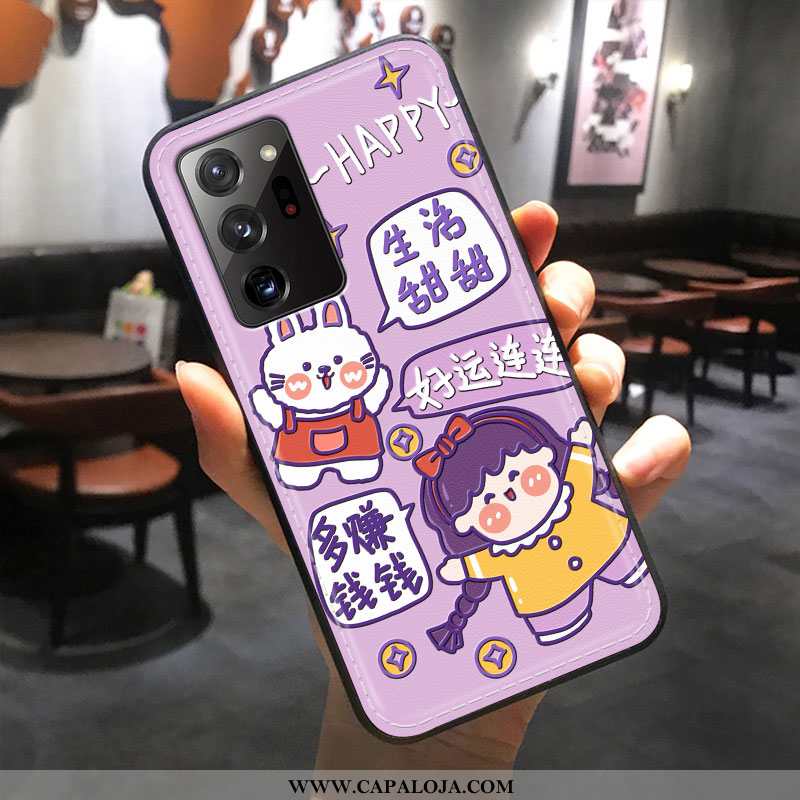 Capas Samsung Galaxy Note20 Ultra Desenho Animado Roxa Cases Feminino Roxo, Capa Samsung Galaxy Note