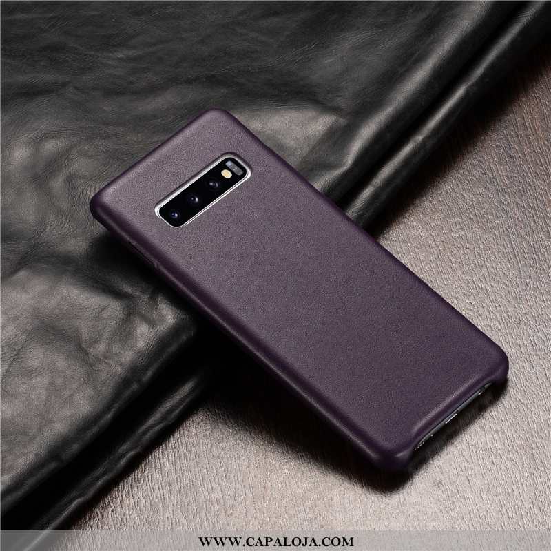 Capas Samsung Galaxy S10+ Couro Legitimo Protetoras Antiqueda Soft Roxo, Capa Samsung Galaxy S10+ Co