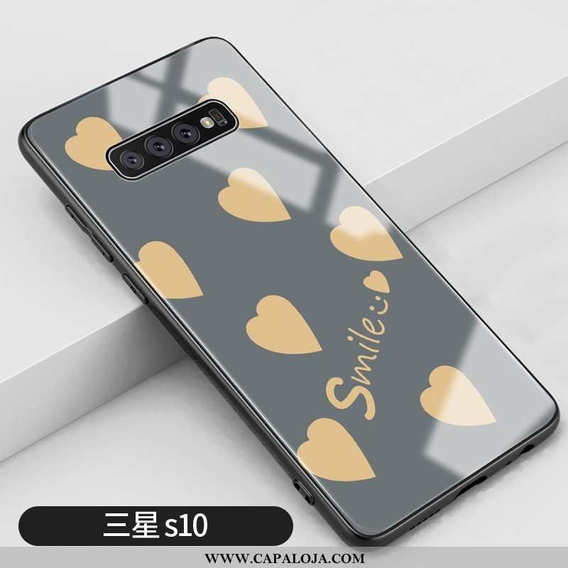 Capas Samsung Galaxy S10 Criativas Vidro Cases Frente Cinza, Capa Samsung Galaxy S10 Tendencia Barat