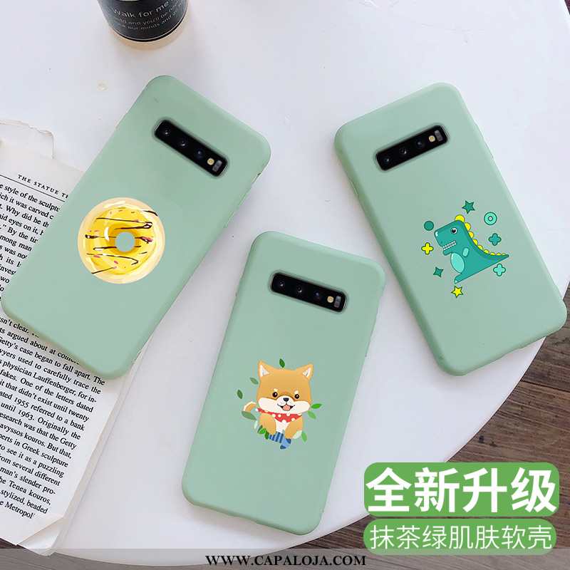 Capas Samsung Galaxy S10 Desenho Animado Verde Soft Cases, Capa Samsung Galaxy S10 Tendencia Venda