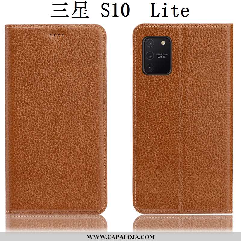 Capas Samsung Galaxy S10 Lite Couro Legitimo Antiqueda Marrom Castanho, Capa Samsung Galaxy S10 Lite