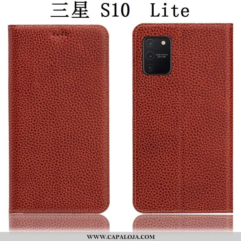 Capas Samsung Galaxy S10 Lite Couro Legitimo Antiqueda Marrom Castanho, Capa Samsung Galaxy S10 Lite