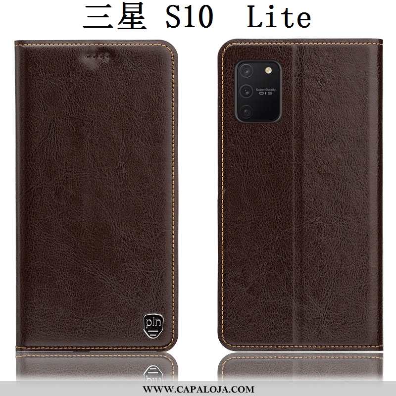 Capas Samsung Galaxy S10 Lite Couro Legitimo Antiqueda Telemóvel Castanho, Capa Samsung Galaxy S10 L