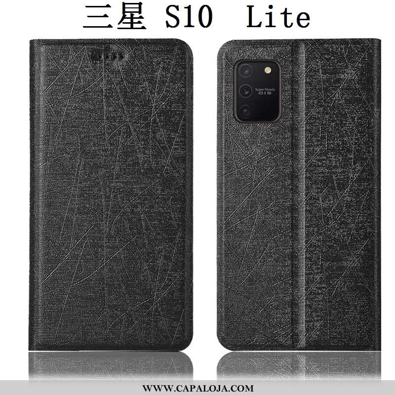 Capas Samsung Galaxy S10 Lite Couro Telemóvel Cases Medi Preto, Capa Samsung Galaxy S10 Lite Proteto