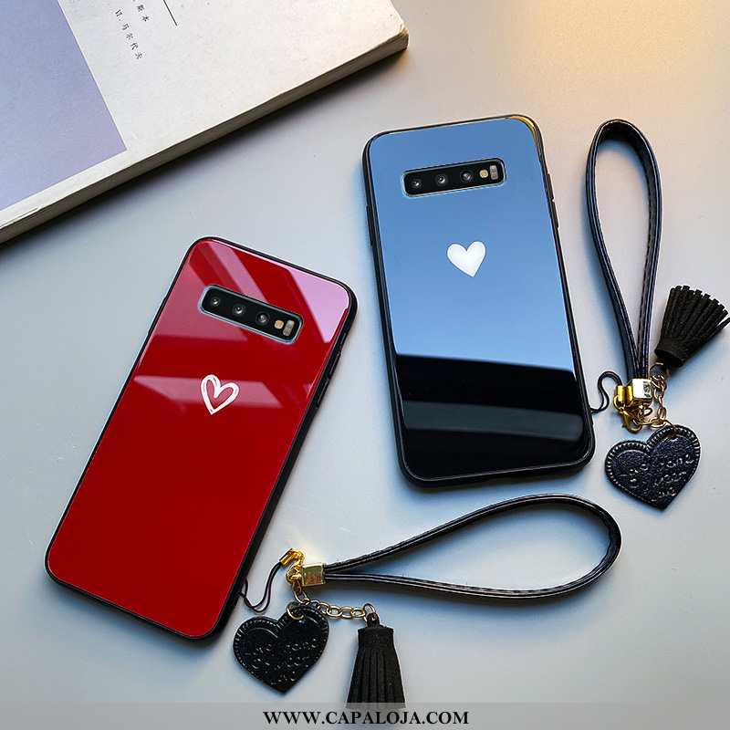 Capas Samsung Galaxy S10 Personalizada Coração Antiqueda Completa Preto, Capa Samsung Galaxy S10 Pro