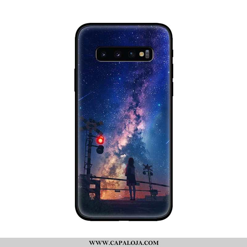 Capas Samsung Galaxy S10 Silicone Azul Escuro Antiqueda Tendencia, Capa Samsung Galaxy S10 Fosco Ven