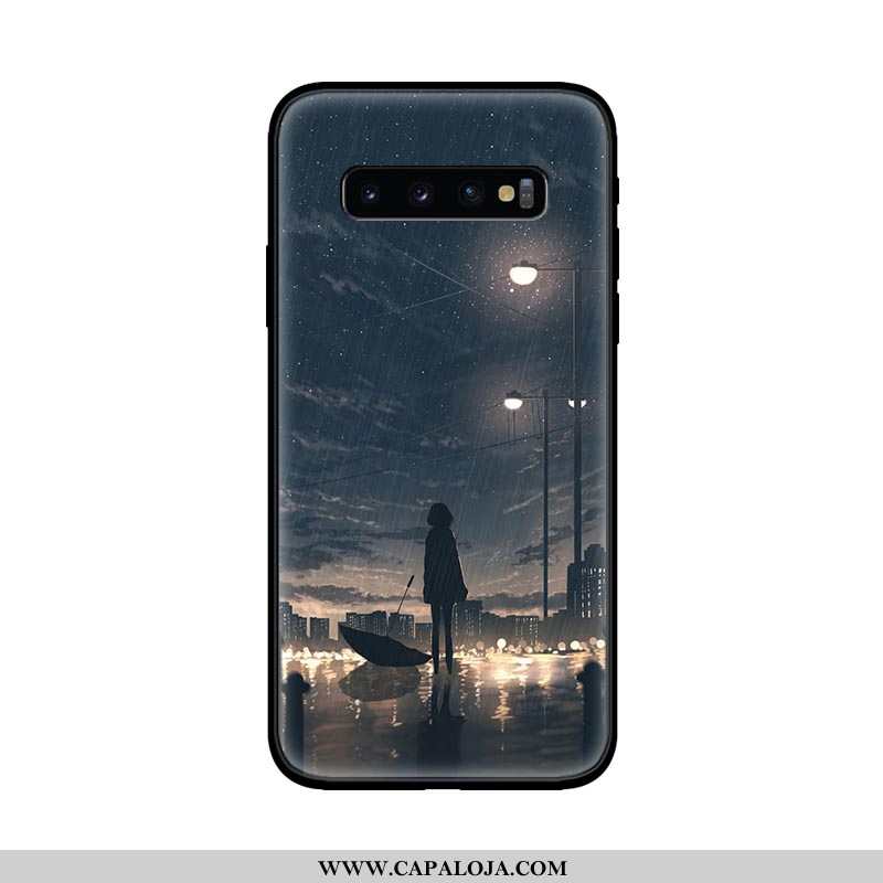 Capas Samsung Galaxy S10 Silicone Azul Escuro Antiqueda Tendencia, Capa Samsung Galaxy S10 Fosco Ven