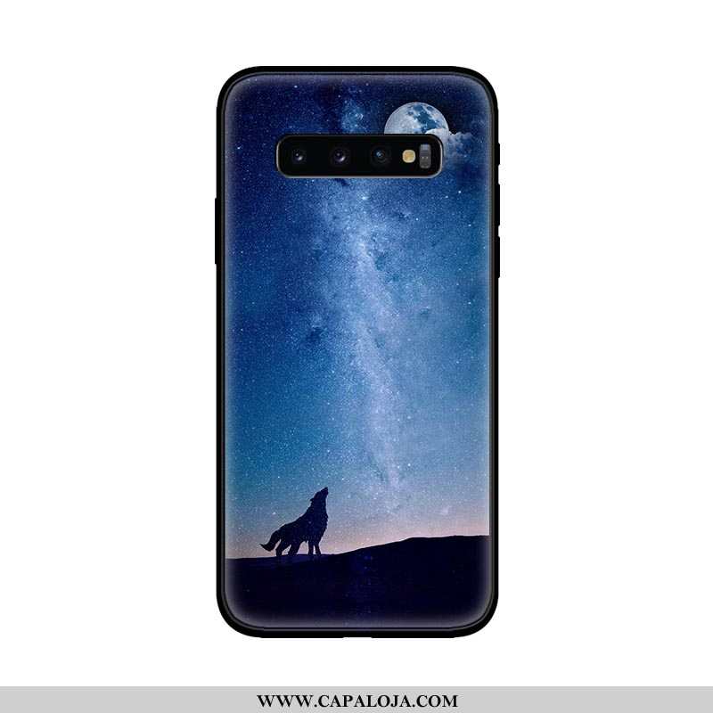 Capas Samsung Galaxy S10 Silicone Azul Escuro Antiqueda Tendencia, Capa Samsung Galaxy S10 Fosco Ven