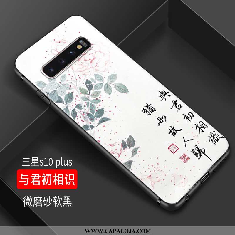 Capas Samsung Galaxy S10+ Silicone Pequena Protetoras Branco, Capa Samsung Galaxy S10+ Personalizada