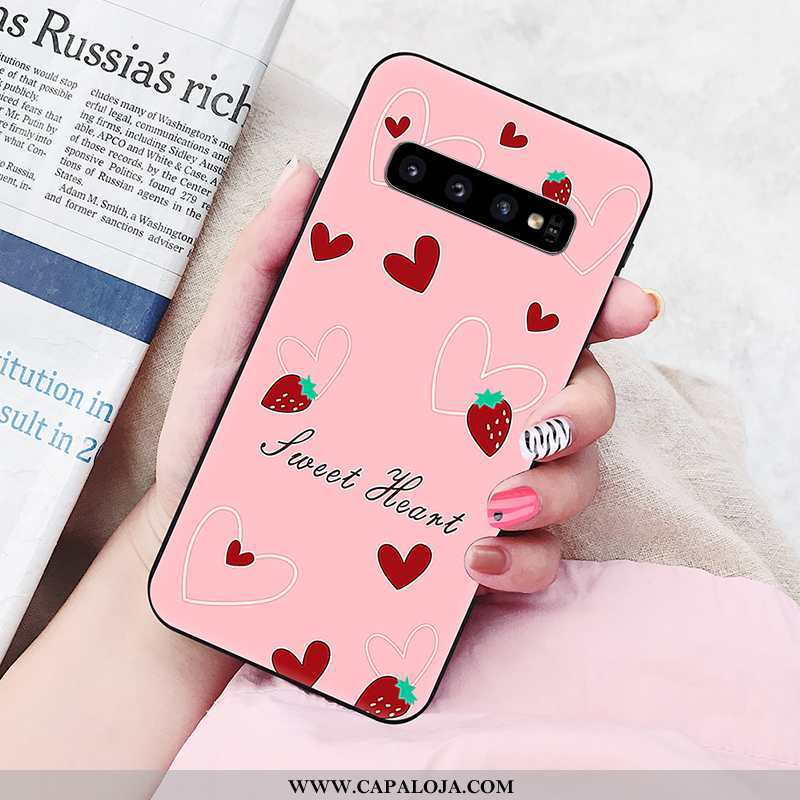 Capas Samsung Galaxy S10 Silicone Soft Rosa Cases, Capa Samsung Galaxy S10 Personalizada Venda