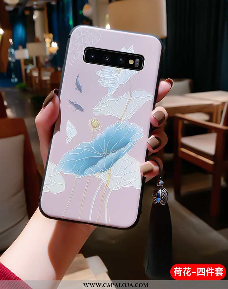 Capas Samsung Galaxy S10+ Silicone Super Antiqueda Azul, Capa Samsung Galaxy S10+ Vintage Baratos