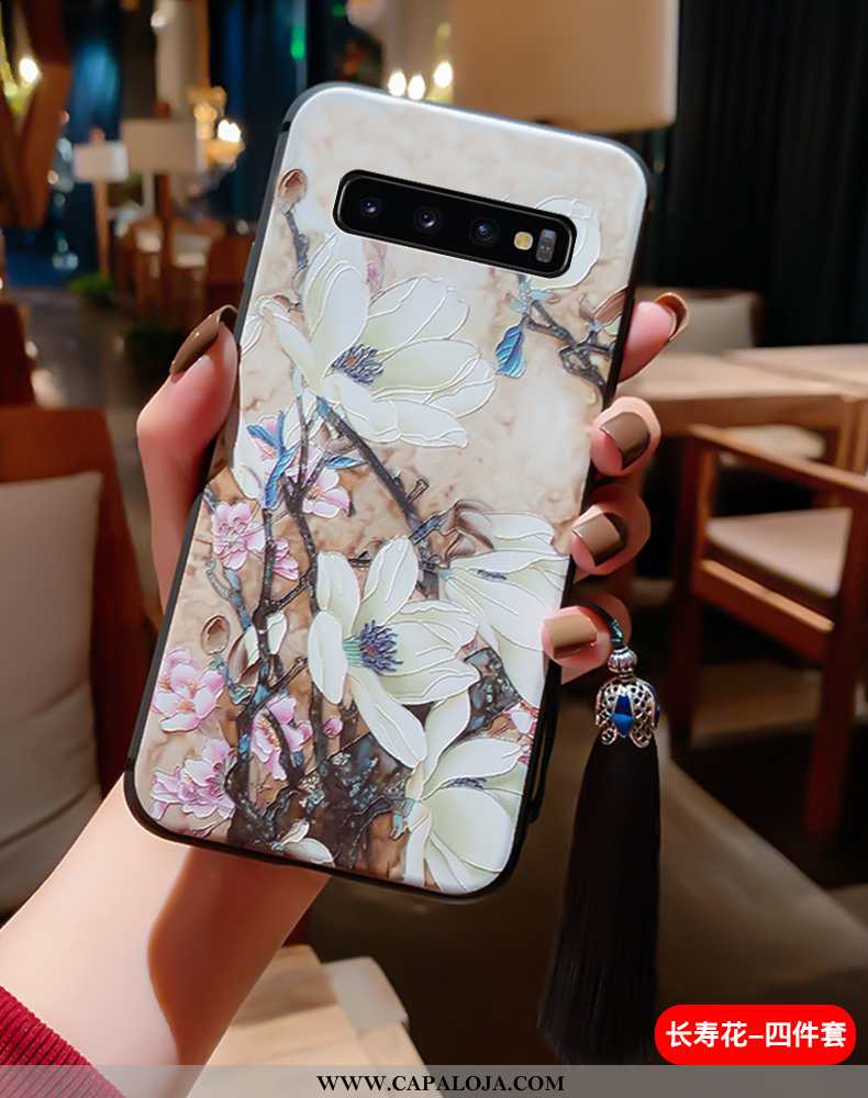 Capas Samsung Galaxy S10+ Silicone Super Antiqueda Azul, Capa Samsung Galaxy S10+ Vintage Baratos