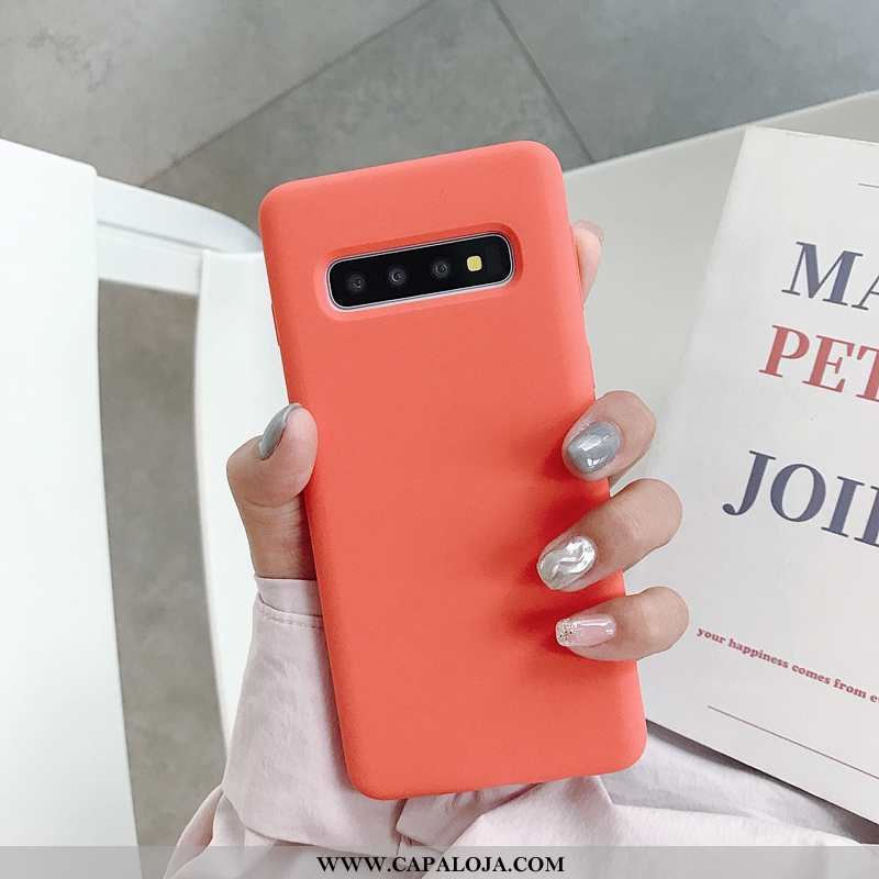 Capas Samsung Galaxy S10+ Soft Antiqueda Vermelha Feminino Vermelho, Capa Samsung Galaxy S10+ Tenden