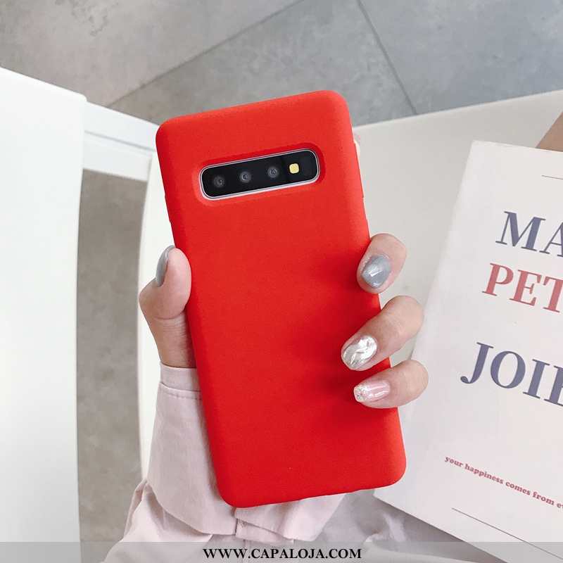 Capas Samsung Galaxy S10+ Soft Antiqueda Vermelha Feminino Vermelho, Capa Samsung Galaxy S10+ Tenden