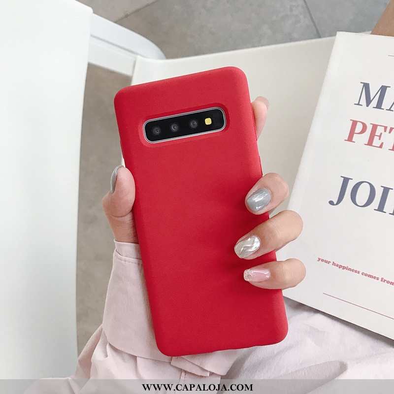 Capas Samsung Galaxy S10+ Soft Antiqueda Vermelha Feminino Vermelho, Capa Samsung Galaxy S10+ Tenden