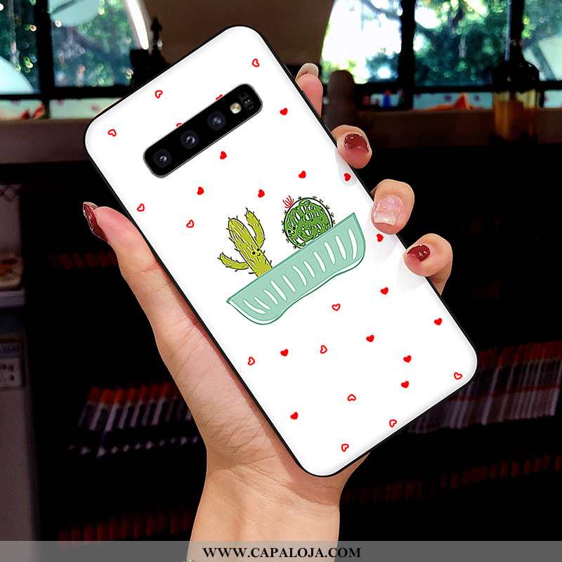 Capas Samsung Galaxy S10 Soft Desenho Animado Telemóvel Feminino Branco, Capa Samsung Galaxy S10 Pro