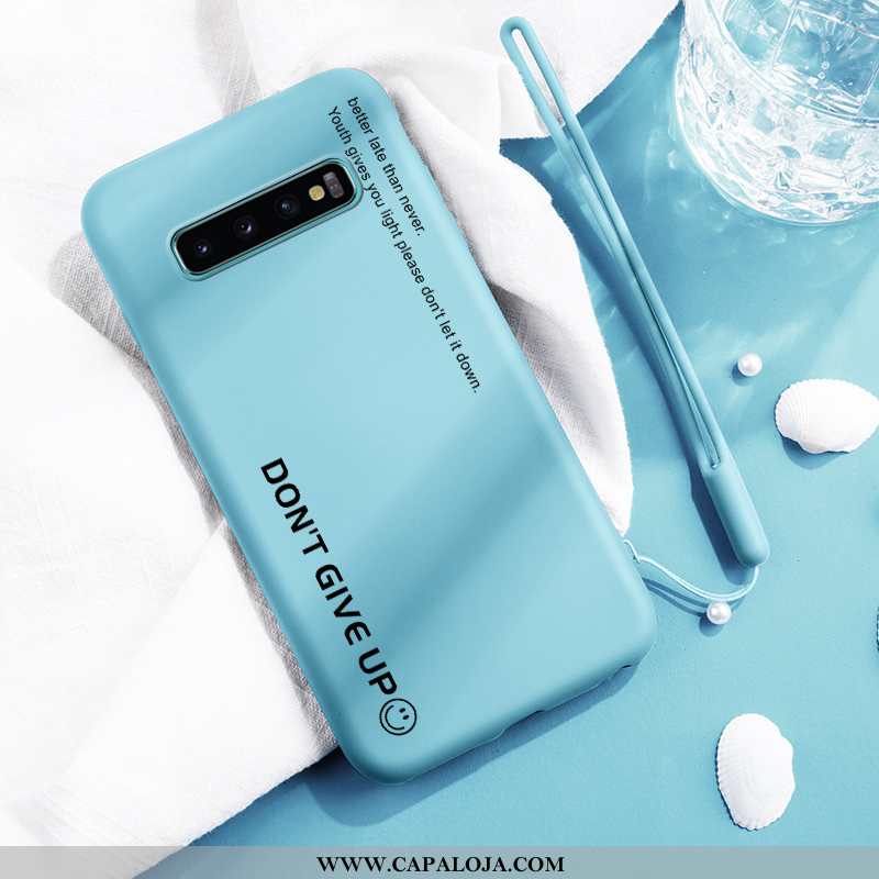 Capas Samsung Galaxy S10 Soft Personalizada Cordao Slim Azul, Capa Samsung Galaxy S10 Super Baratas