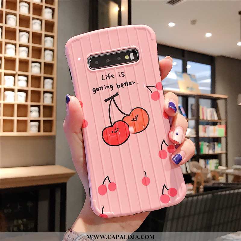 Capas Samsung Galaxy S10+ Soft Personalizado Completa Rosa, Capa Samsung Galaxy S10+ Silicone Barato