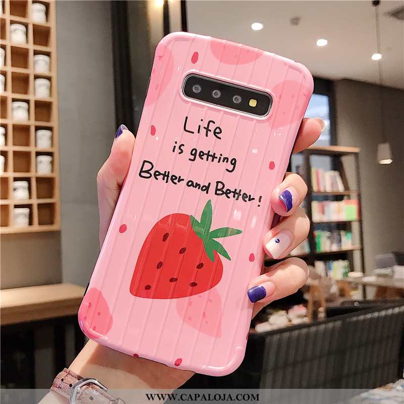 Capas Samsung Galaxy S10+ Soft Personalizado Completa Rosa, Capa Samsung Galaxy S10+ Silicone Barato