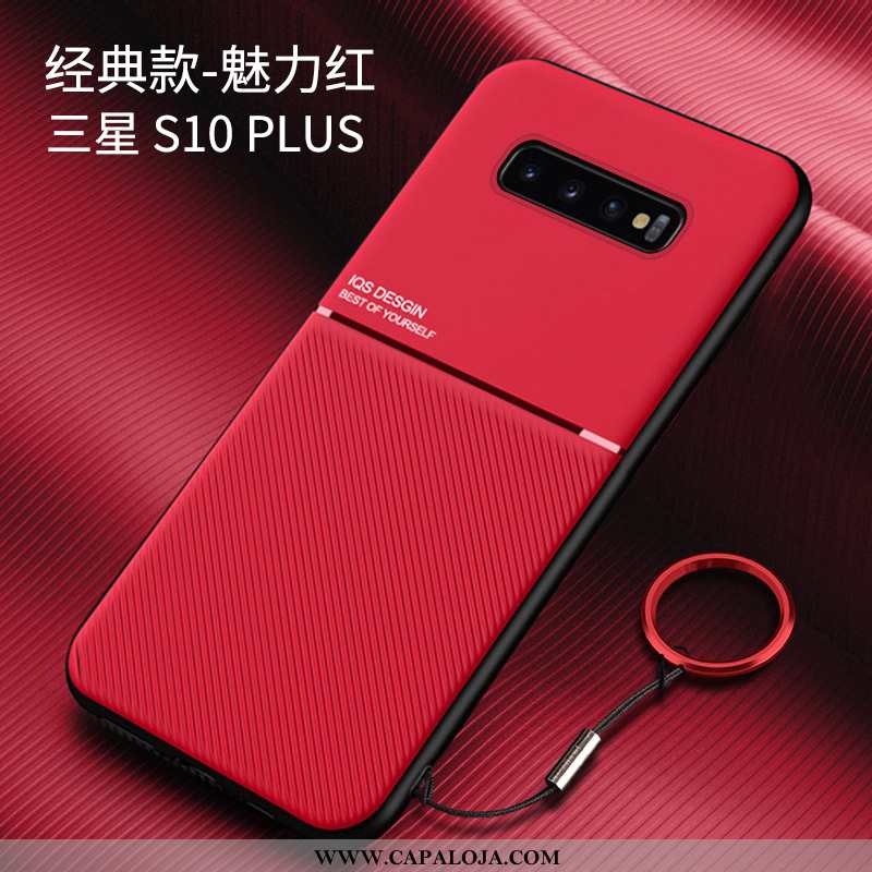 Capas Samsung Galaxy S10+ Super Completa Antiqueda Vermelho, Capa Samsung Galaxy S10+ Protetoras Pro