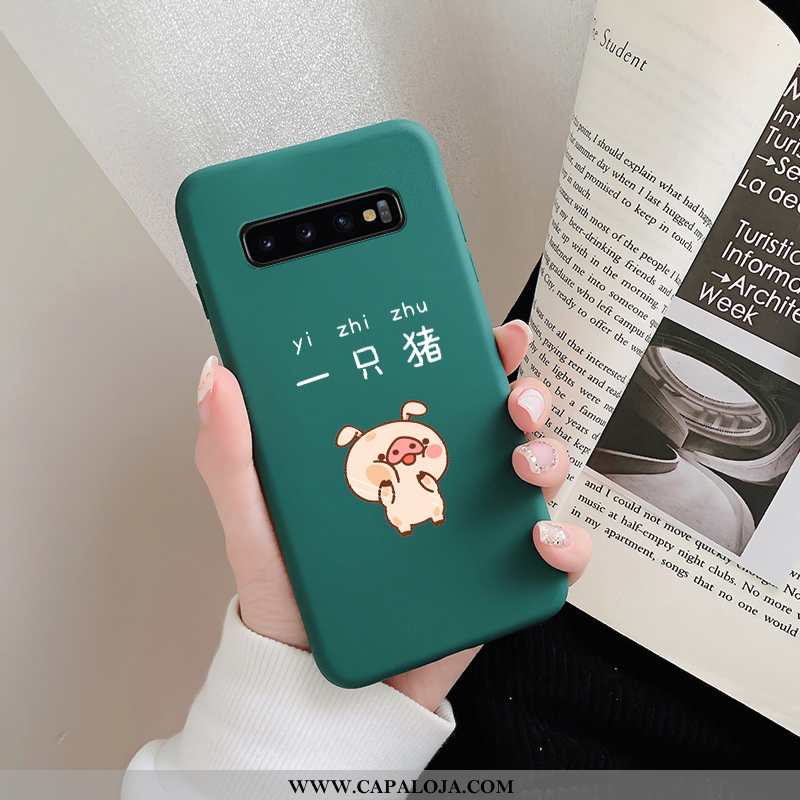 Capas Samsung Galaxy S10 Tendencia Branca Minimalista Masculino Verde, Capa Samsung Galaxy S10 Soft 