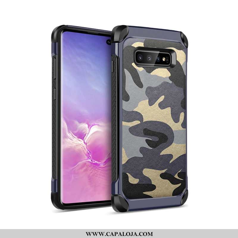 Capas Samsung Galaxy S10 Tendencia Militar Masculino Telemóvel Azul, Capa Samsung Galaxy S10 Proteto