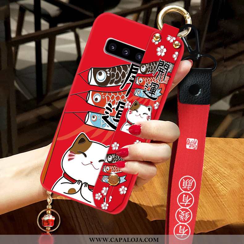 Capas Samsung Galaxy S10+ Tendencia Para Reveillon Antiqueda Silicone Vermelho, Capa Samsung Galaxy 