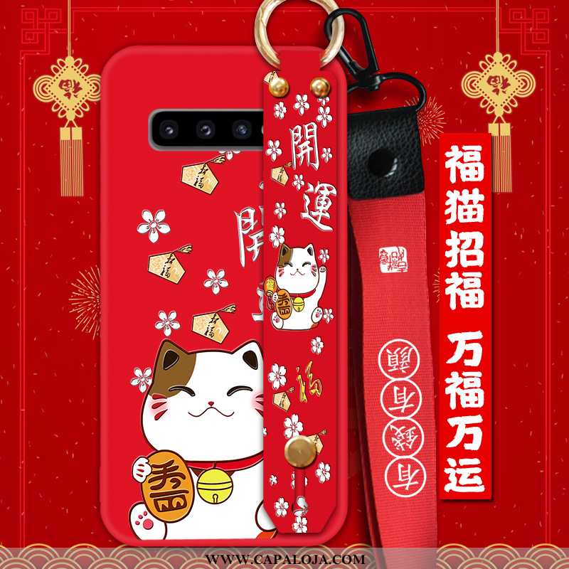 Capas Samsung Galaxy S10+ Tendencia Para Reveillon Antiqueda Silicone Vermelho, Capa Samsung Galaxy 