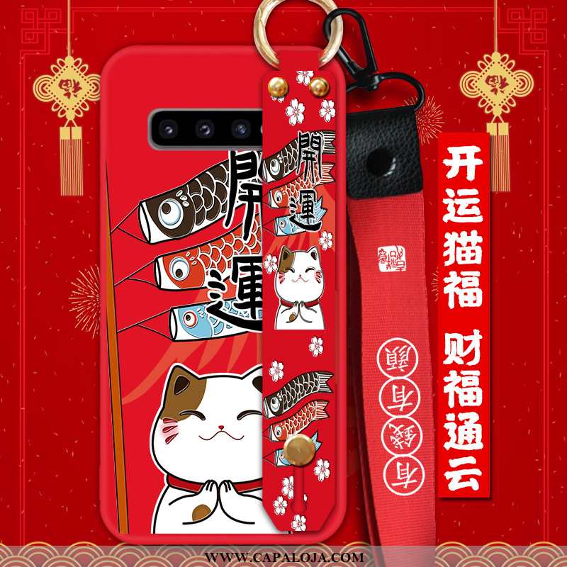 Capas Samsung Galaxy S10+ Tendencia Para Reveillon Antiqueda Silicone Vermelho, Capa Samsung Galaxy 