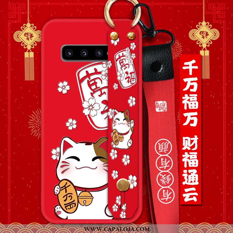 Capas Samsung Galaxy S10+ Tendencia Para Reveillon Antiqueda Silicone Vermelho, Capa Samsung Galaxy 