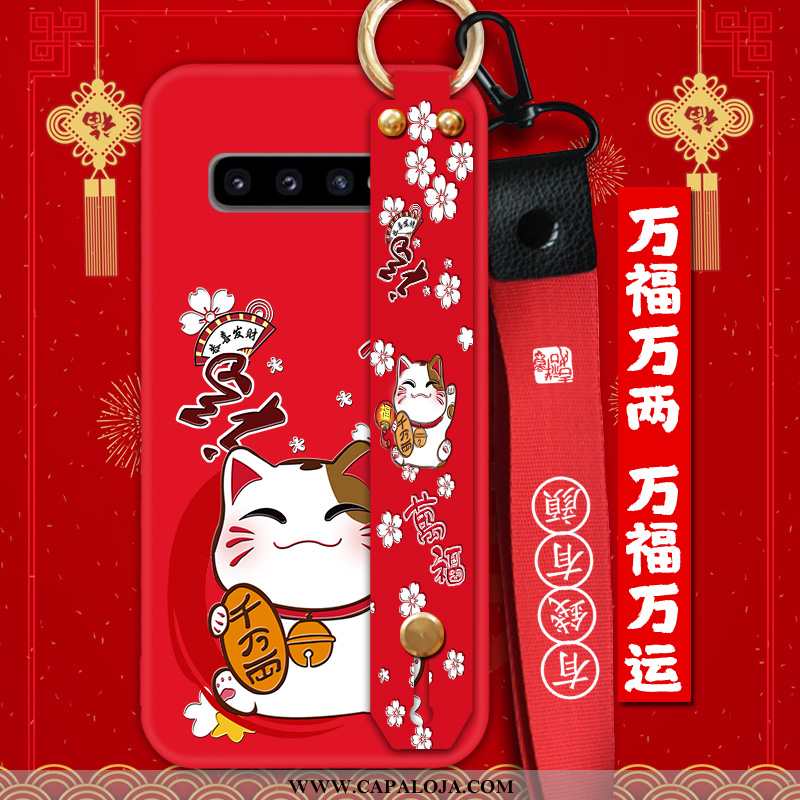 Capas Samsung Galaxy S10+ Tendencia Para Reveillon Antiqueda Silicone Vermelho, Capa Samsung Galaxy 