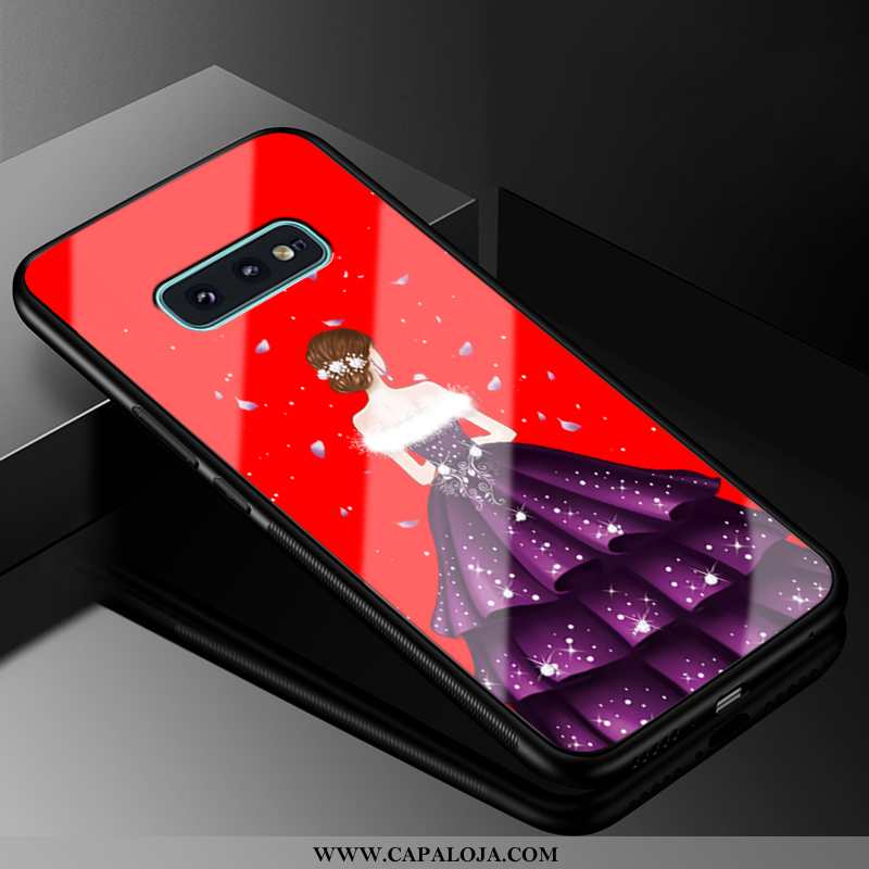 Capas Samsung Galaxy S10e Silicone Feminino Moda Tampa Vermelho, Capa Samsung Galaxy S10e Vidro Bara