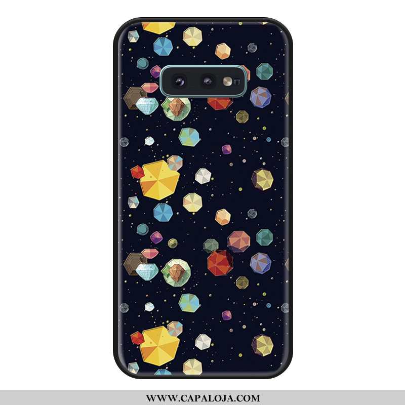 Capas Samsung Galaxy S10e Silicone Telemóvel Masculino Colorido Preto, Capa Samsung Galaxy S10e Anti