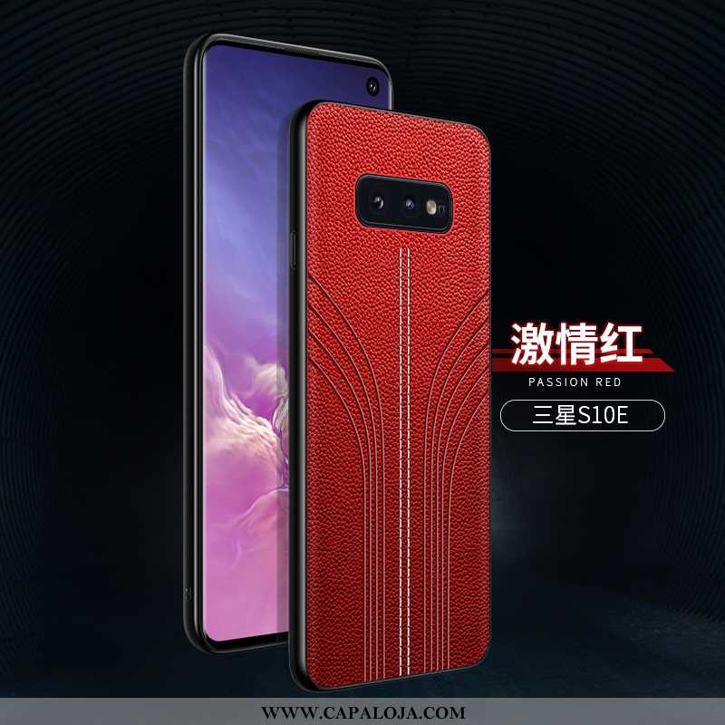 Capas Samsung Galaxy S10e Soft Criativas Vermelha Couro Vermelho, Capa Samsung Galaxy S10e Super Ven