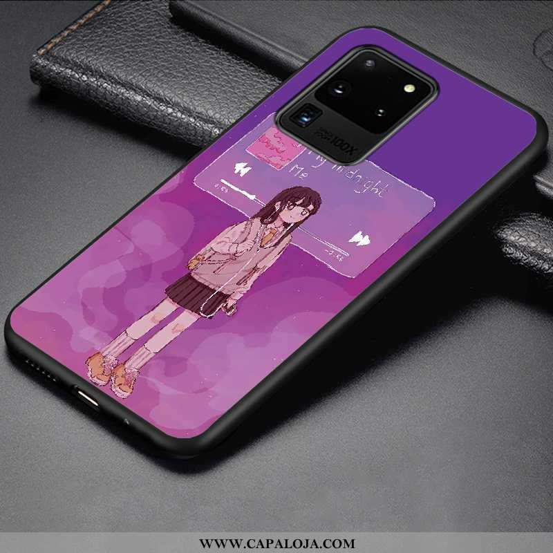 Capas Samsung Galaxy S20 Ultra Protetoras Tendencia Soft Roxo, Capa Samsung Galaxy S20 Ultra Silicon