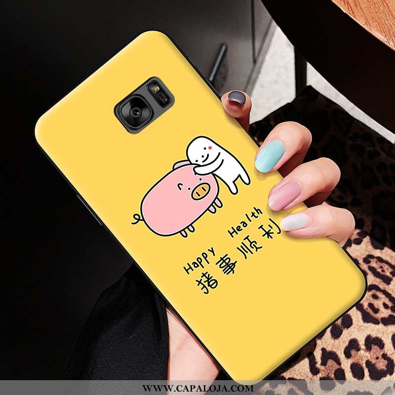 Capas Samsung Galaxy S6 Edge Tendencia Antiqueda Masculino Cases Amarelo, Capa Samsung Galaxy S6 Edg