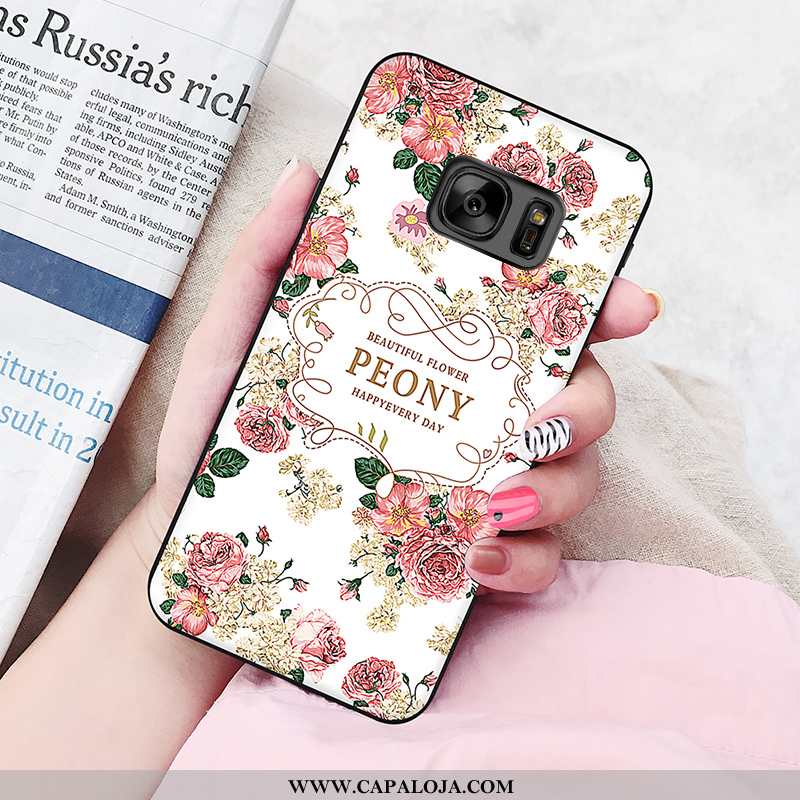 Capas Samsung Galaxy S6 Soft Rosa Silicone Pintado, Capa Samsung Galaxy S6 Protetoras Venda