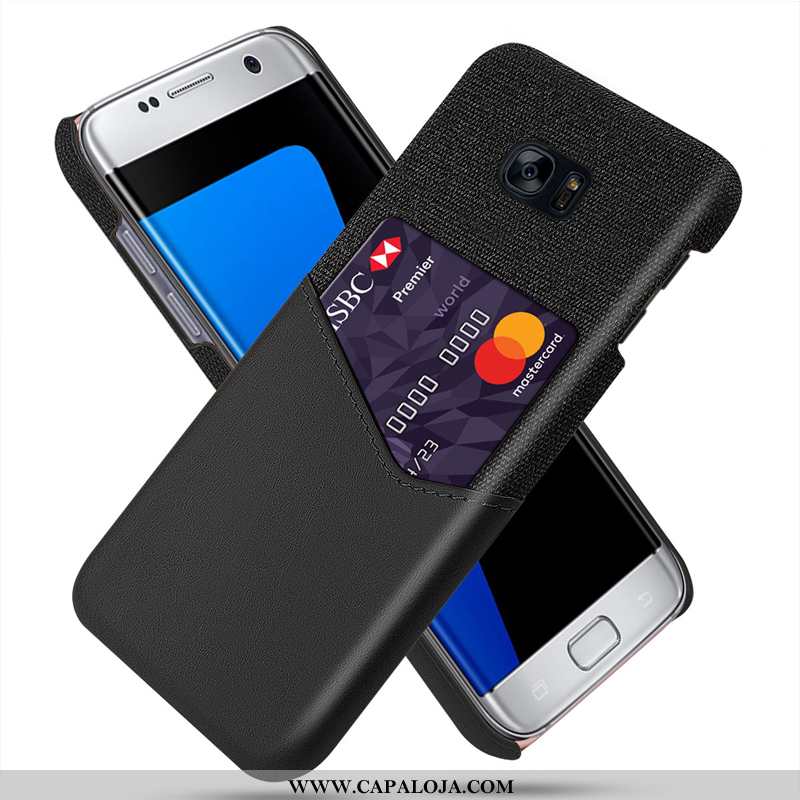 Capas Samsung Galaxy S7 Couro Cases Telemóvel Azul Escuro, Capa Samsung Galaxy S7 Protetoras Promoçã